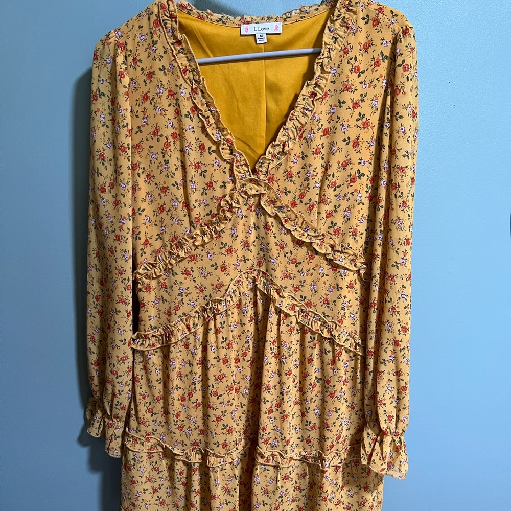 Boutique Floral Long-sleeve Dress